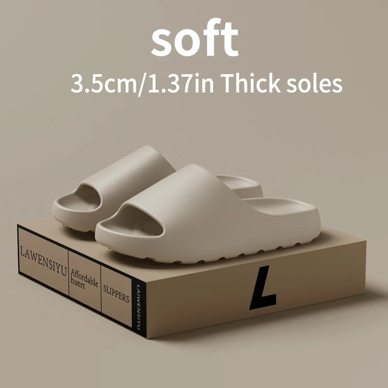 Pantoufles en noix de coco, sandales nuage à semelle épaisse, mode été, semelle souple, pantoufles de plage, sandales pour hommes et femmes, mules en EVA
