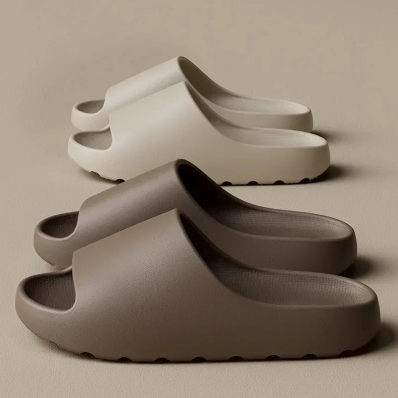 Pantoufles en noix de coco, sandales nuage à semelle épaisse, mode été, semelle souple, pantoufles de plage, sandales pour hommes et femmes, mules en EVA