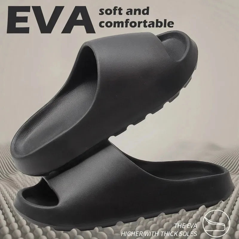 Pantoufles en noix de coco, sandales nuage à semelle épaisse, mode été, semelle souple, pantoufles de plage, sandales pour hommes et femmes, mules en EVA